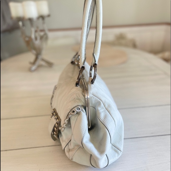 Betsy Johnson Genuine Leather with Studded Buckles Front Pockets Shoulder Bag 🔥 - Picture 4 of 17